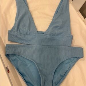 Light Blue Ribbed Bikini Set Billabong